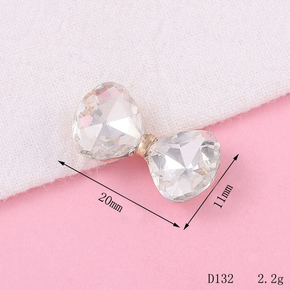 Wholesale Phone Shell Jewelry Accessories Alloy Crystal Bow Triangle Butterfly Diamond Electroplating