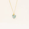 Wholesale Photo Album Necklace Titanium Steel Heart Shape Oil Drop Printing Electroplated Real Gold