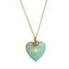 Wholesale Photo Album Necklace Titanium Steel Heart Shape Oil Drop Printing Electroplated Real Gold