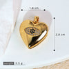 Wholesale Photo Album Pendant Copper Heart Shape Micro Inlay Diamond Electroplated