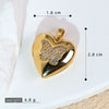 Wholesale Photo Album Pendant Copper Heart Shape Micro Inlay Diamond Electroplated