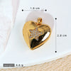 Wholesale Photo Album Pendant Copper Heart Shape Micro Inlay Diamond Electroplated