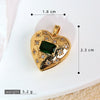 Wholesale Photo Album Pendant Copper Heart Shape Micro Inlay Diamond Electroplated