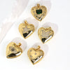 Wholesale Photo Album Pendant Copper Heart Shape Micro Inlay Diamond Electroplated