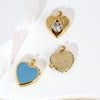 Wholesale Photo Album Pendant Copper Heart Shape Micro Inlay Diamond Electroplated
