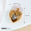 Wholesale Photo Album Pendant Copper Heart Shape Micro Inlay Diamond Electroplated