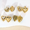 Wholesale Photo Album Pendant Copper Heart Shape Micro Inlay Diamond Electroplated
