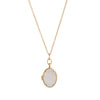 Wholesale Photo Album Photo Frame Necklace Copper Geometric Mixed Gemstone Setting Diamond Maillard Style For Women