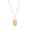 Wholesale Photo Album Photo Frame Necklace Copper Geometric Mixed Gemstone Setting Diamond Maillard Style For Women