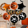 Wholesale 7 Piece Set Halloween Bat Balloons Aluminum Film Cartoon Animal Alien Shaped Party Decoration With Bat Wings Arrangement