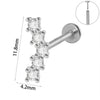 Wholesale Piercing Ear Studs Stainless Steel Insects Pattern Electroplated