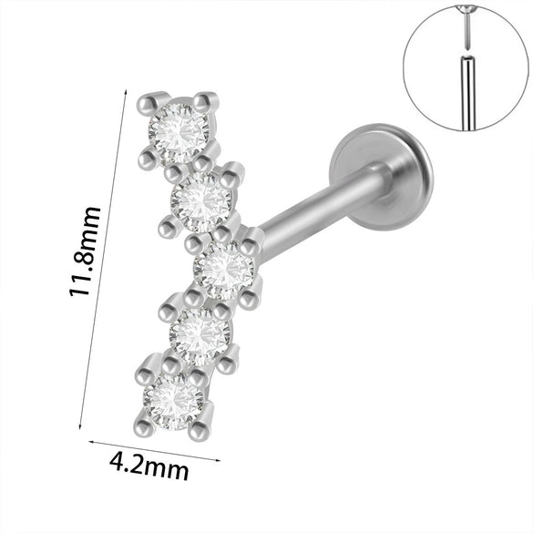 Wholesale Piercing Ear Studs Stainless Steel Insects Pattern Electroplated