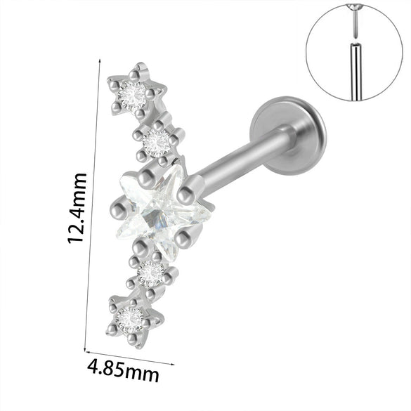 Wholesale Piercing Ear Studs Stainless Steel Insects Pattern Electroplated