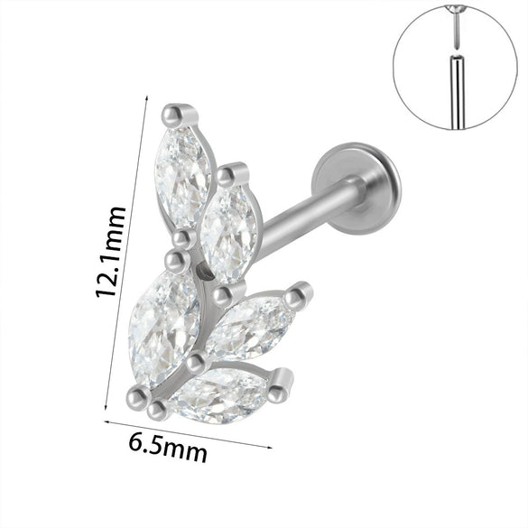 Wholesale Piercing Ear Studs Stainless Steel Insects Pattern Electroplated