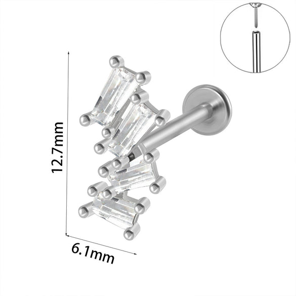 Wholesale Piercing Ear Studs Stainless Steel Insects Pattern Electroplated