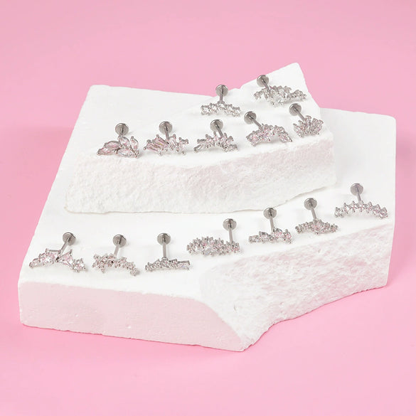 Wholesale Piercing Ear Studs Stainless Steel Insects Pattern Electroplated
