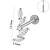 Wholesale Piercing Ear Studs Stainless Steel Insects Pattern Electroplated