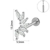 Wholesale Piercing Ear Studs Stainless Steel Insects Pattern Electroplated