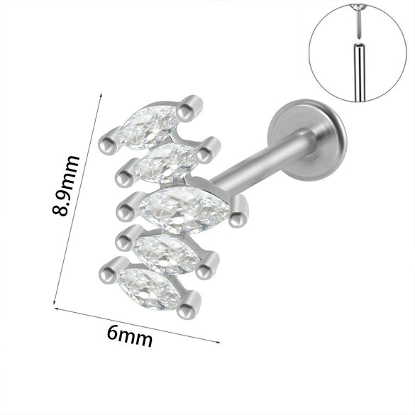 Wholesale Piercing Ear Studs Stainless Steel Insects Pattern Electroplated