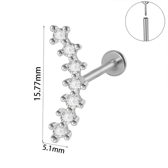 Wholesale Piercing Ear Studs Stainless Steel Insects Pattern Electroplated