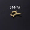 Wholesale Piercing Earrings Copper Inlaid Zircon Rivet Irregular Geometric Electroplating