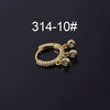 Wholesale Piercing Earrings Copper Inlaid Zircon Rivet Irregular Geometric Electroplating