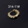 Wholesale Piercing Earrings Copper Inlaid Zircon Rivet Irregular Geometric Electroplating