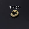 Wholesale Piercing Earrings Copper Inlaid Zircon Rivet Irregular Geometric Electroplating