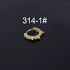 Wholesale Piercing Earrings Copper Inlaid Zircon Rivet Irregular Geometric Electroplating