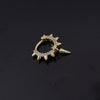 Wholesale Piercing Earrings Copper Inlaid Zircon Rivet Irregular Geometric Electroplating