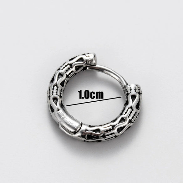 Wholesale Piercing Earrings Stainless Steel Cast Skull Totem Punk Retro Style