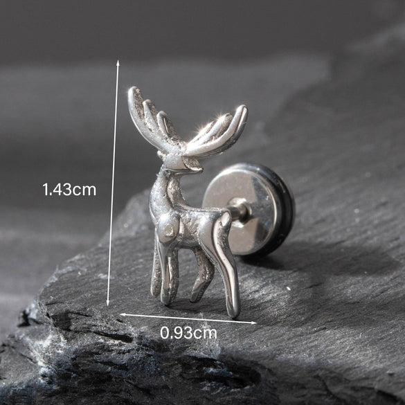 Wholesale Piercing Earrings Stainless Steel Casting Animal Punk Style Zodiac Design