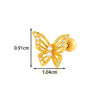 Wholesale Piercing Earrings Titanium Steel Geometric Electroplating For Women