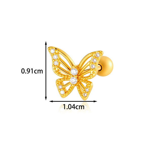 Wholesale Piercing Earrings Titanium Steel Geometric Electroplating For Women