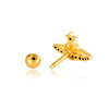 Wholesale Piercing Earrings Titanium Steel Geometric Electroplating For Women