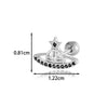 Wholesale Piercing Earrings Titanium Steel Geometric Electroplating For Women