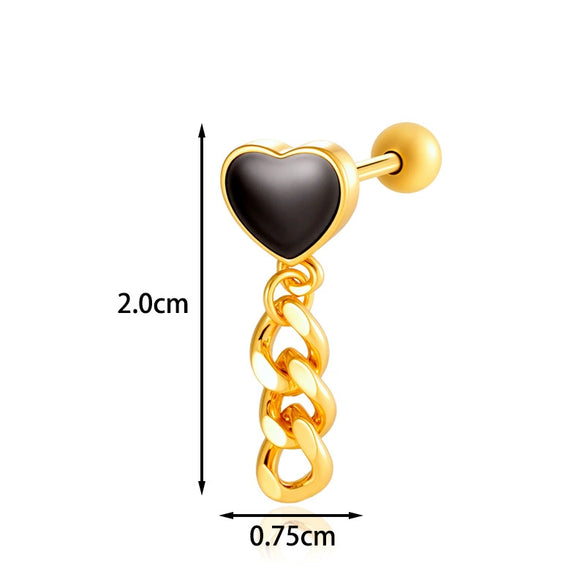 Wholesale Piercing Earrings Titanium Steel Geometric Electroplating For Women