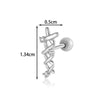 Wholesale Piercing Earrings Titanium Steel Geometric Electroplating For Women