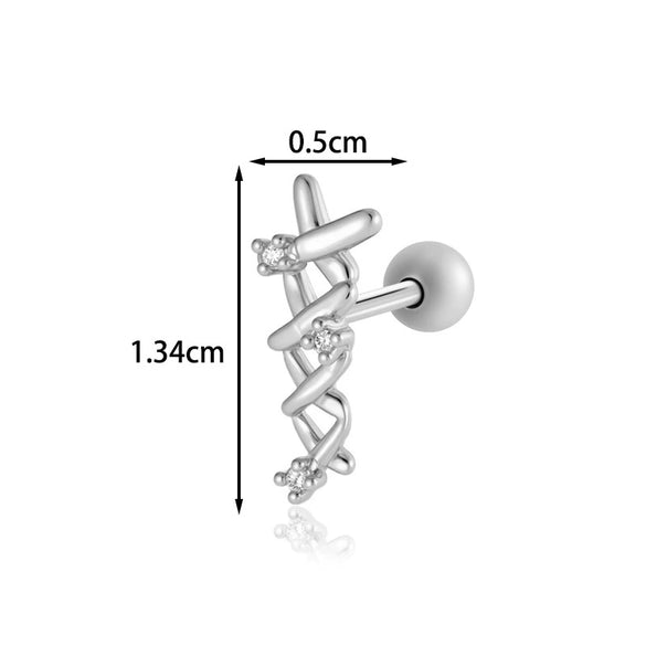 Wholesale Piercing Earrings Titanium Steel Geometric Electroplating For Women