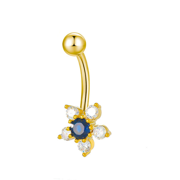 Wholesale Piercing Jewelry Copper Inlaid Zircon Butterfly Flower Star Style For Women