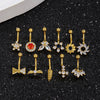 Wholesale Piercing Jewelry Copper Inlaid Zircon Butterfly Flower Star Style For Women