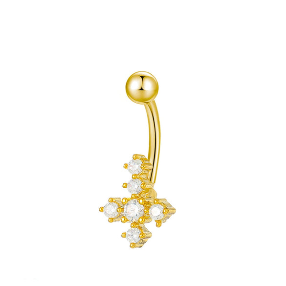 Wholesale Piercing Jewelry Copper Inlaid Zircon Butterfly Flower Star Style For Women
