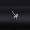 Wholesale Piercing Jewelry Stainless Steel Inlaid Zircon Bow Navel Nail Unisex