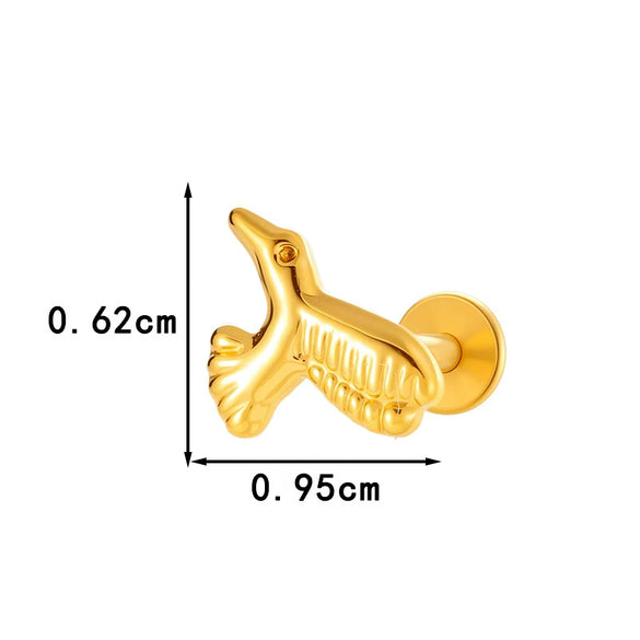 Wholesale Piercing Jewelry Titanium Alloy Animal Zodiac Shape Electroplated For Women