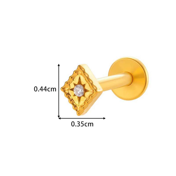 Wholesale Piercing Jewelry Titanium Alloy Heart Shape Electroplating For Women