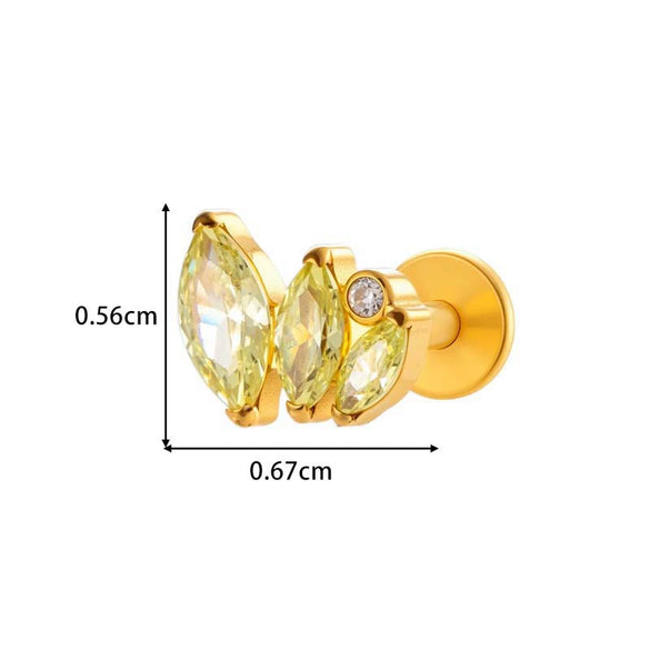 Wholesale Piercing Jewelry Titanium Alloy Heart Shape Electroplating For Women