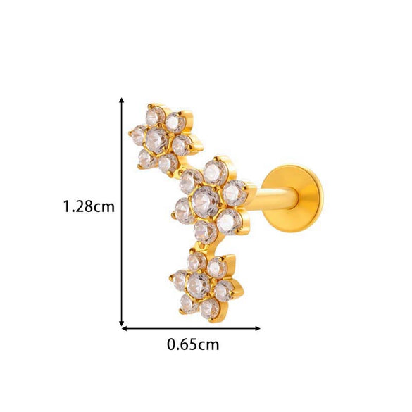 Wholesale Piercing Jewelry Titanium Alloy Heart Shape Electroplating For Women