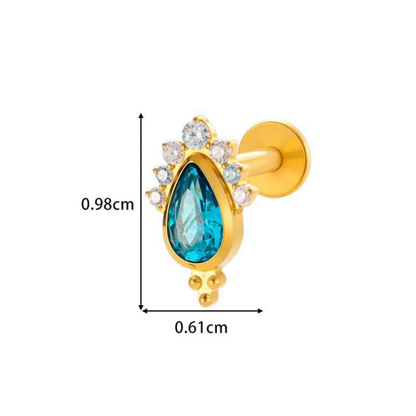 Wholesale Piercing Jewelry Titanium Alloy Heart Shape Electroplating For Women