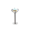 Wholesale Piercing Jewelry Titanium Alloy Inlaid With Colorful Zircon Geometric Style Electroplated