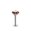 Wholesale Piercing Jewelry Titanium Alloy Inlaid With Colorful Zircon Geometric Style Electroplated